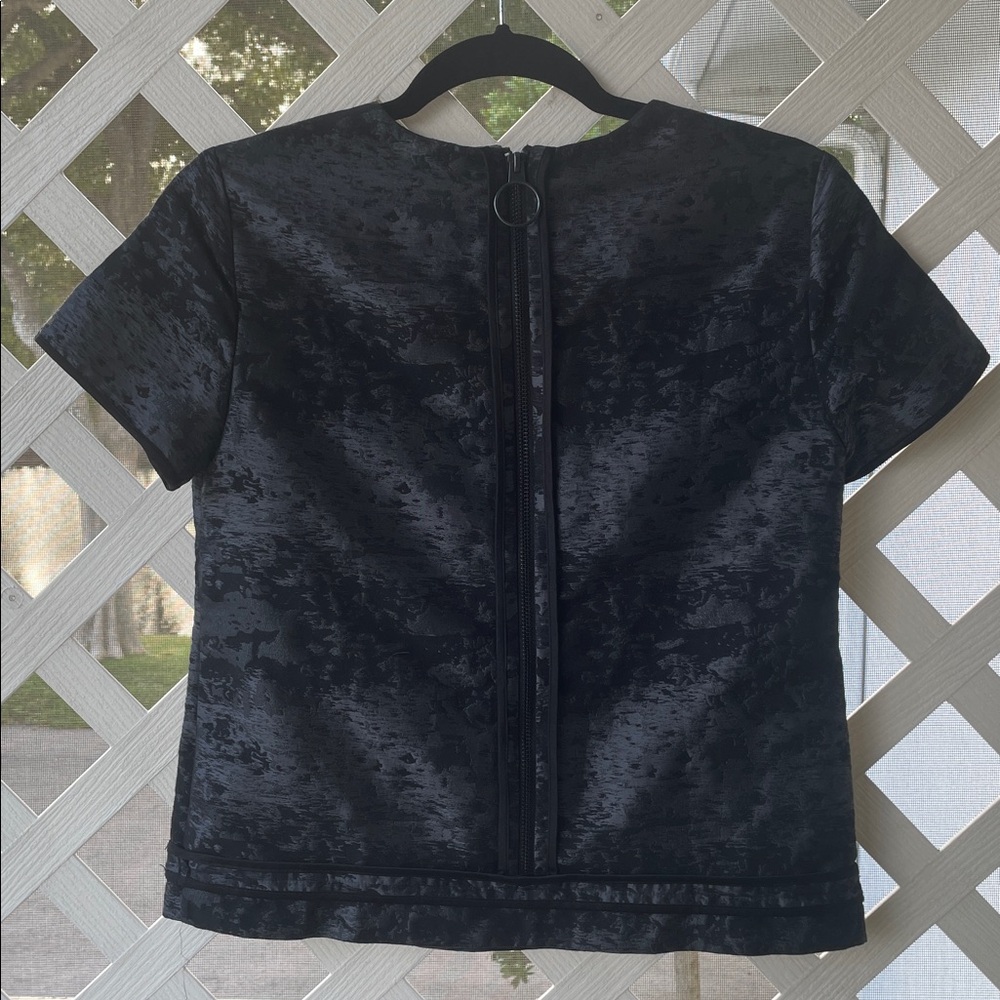 AllSaints ‘Jiro’ Metallic Brocade Top - Picture 3 of 10
